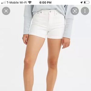 Levi’s Women’s Mid-length White  Shorts